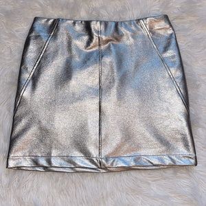 Glo Fashion London silver mini shirt